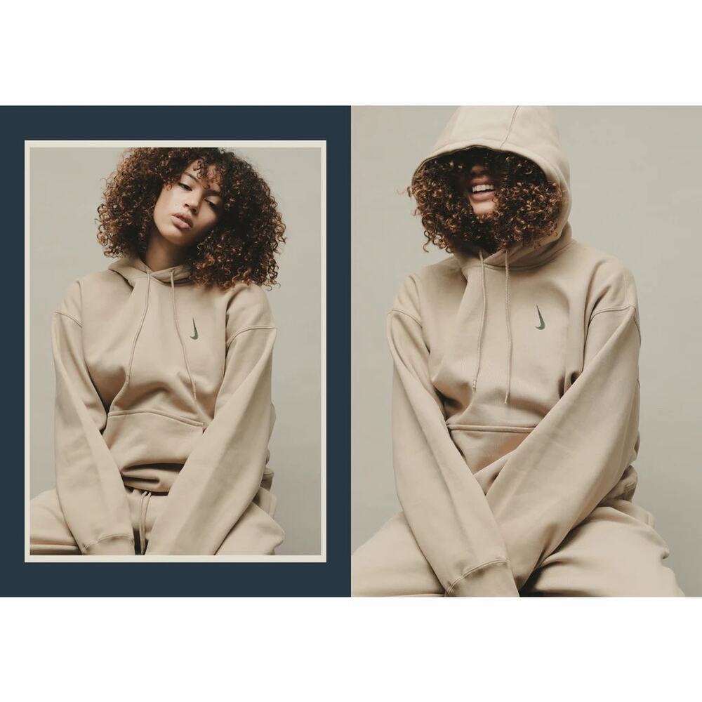 Nike X Billie Eilish Fleece Hoodie Mushroom Tan Oversized Unisex Collab Nwt